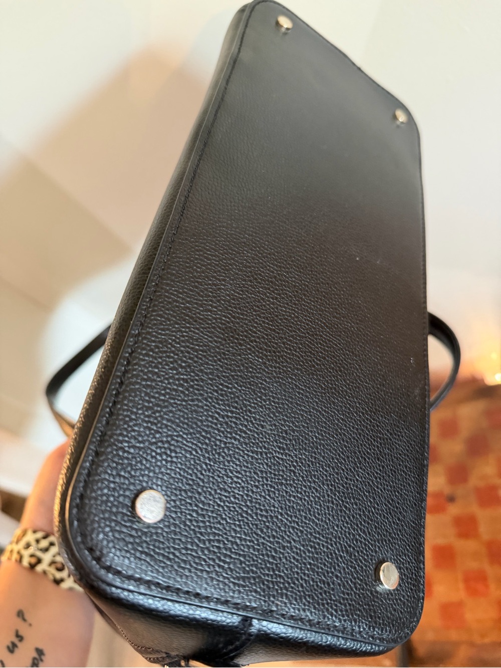 kate spade Black Leather Dome Satchel with Crossbody Strap - Picture 8 of 8